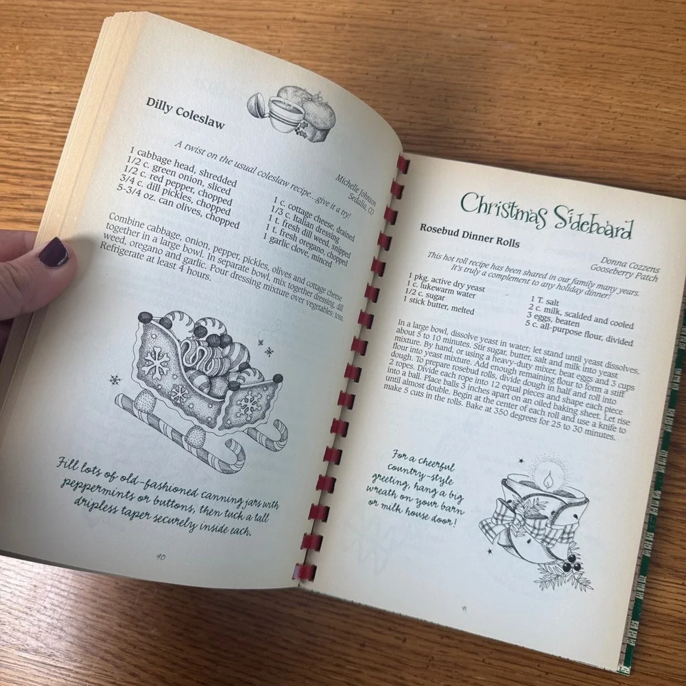 Gooseberry‎ Patch Christmas Pantry Cookbook Holiday Recipes Spiral Bound 1990s
